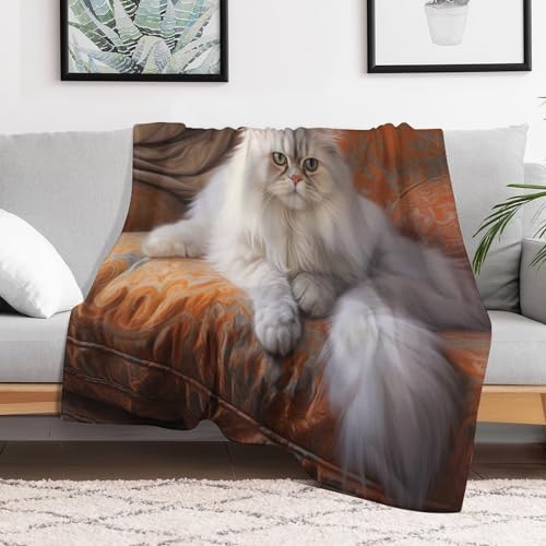 Couverture chat 3D impression flannel, le cadeau idéal pour lit - 3