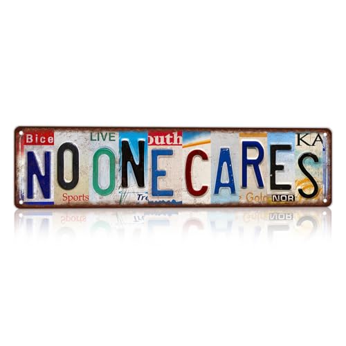 Vintage No One Cares Street Sign Wall Decor