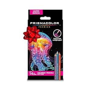 Prismacolor Lápices de colores Premier, núcleo suave, colores surtidos para papel oscuro, 14 unidades