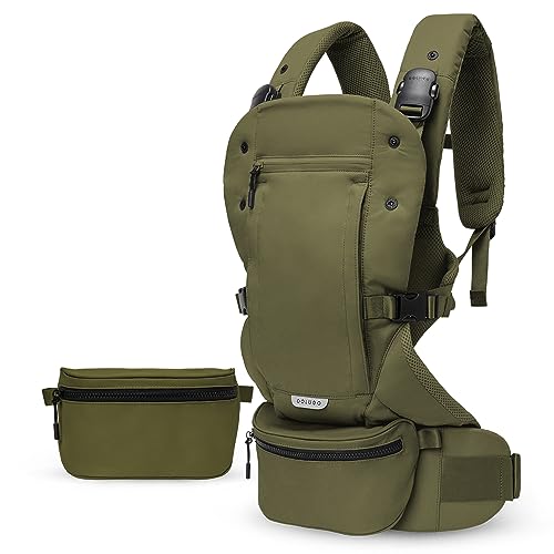 Image of Colugo Baby Carrier - Baby Carrier Newborn to Toddler, Toddler Carrier, Adjustable, Lightweight, Breathable Carrier for Newborn to 33 Pounds (Olive)