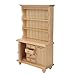 Librería de casa de muñecas, vitrina de casa de muñecas duradera y no tóxica, armario de tres capas, escala 1/12 bien diseñada, dormitorio para regalos en casa para niños(Wood color)