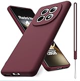Vansdon Coque Compatible avec Xiaomi Redmi Note 15 4G/5G/Poco M8 5G, Housse Souple en TPU en Silicone Liquide, Housse en Caoutchouc Antichoc - Bordeaux