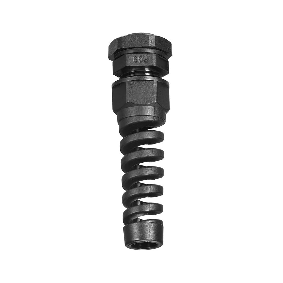 MACHSWON 10 Pcs PG9 Cable Gland 4-8mm Wire Hole Waterproof Nylon Connector with Bend Protection and Locknut