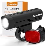 Bike Lights for Night Riding, Rechargeable Bicycle Light Front and Back, IP66 Waterproof, 4+6 Modes Headlight Taillight Set for Urban Commuting