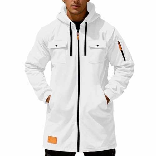 Trench pour homme long manteau d'hiver chaud ajusté confortable de loisirs