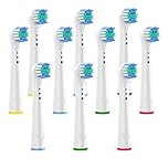 Toothbrush Heads Compatible with Most Braun Oral B, 10 Pack Professional Electric Toothbrush Replacement Heads Adults Precision Clean Brush Heads Refills, Precision Clean Heads