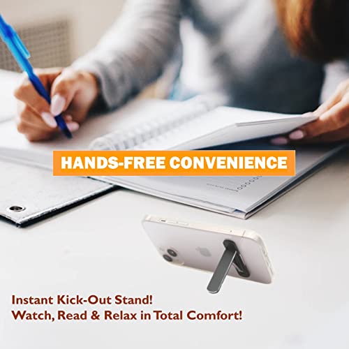 Adjustable Phone Stand - Phone Kickstand For Desk, Portable Kickstand For Phone, Aluminum Phone Kickstand Attachment With 3M Adhesive, Folding Phone Stand For Video Calling, Cell Phone Kickstand #TOP2