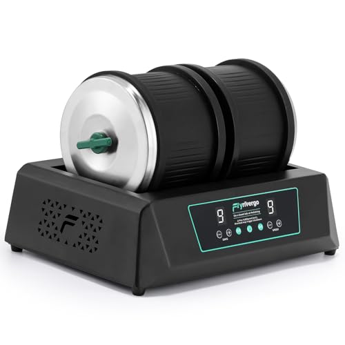 8LB Dual-Drum Rock Tumbler with Digital Timer