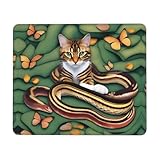 Design pratique : ce tapis de souris imprimé L'histoire du serpent et du chat est conçu pour un usage quotidien, donnant la priorité à la commodité et à la durabilité tout en conservant l'esthétique et la praticité. 20,1 x 24,1 cm