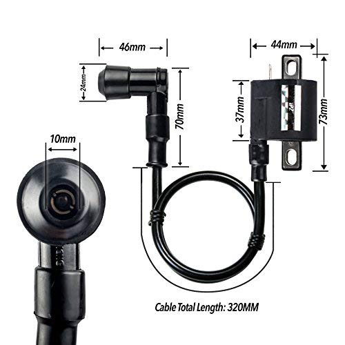 1PZ (IC1) Ignition Coil Wire Cable Spark Plug Cap Replacment for HONDA ATV ATC185S A/ATC 185 S A / ATC185S 1983 - Thumbnail 2