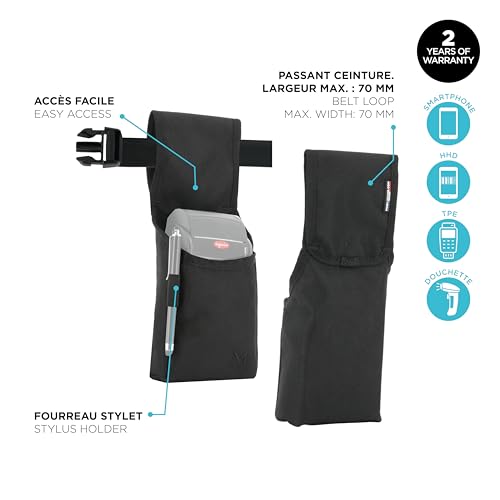MOBILIS Holster pour POS Lecteur de Carte avec Ceinture Étui Universel pour Terminaux de Paiement & Scanners Mobiles, 1 Compartiment, Dimensions Appareil Max 11 x 27 x 5 cm – vue 3