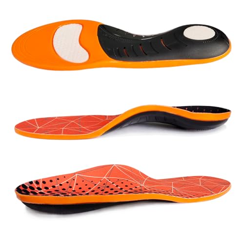 Aureolek Sport Shoes Insoles for Adults Orthotic Shoe Inserts for Men Women,Women 12-14 / Men 10-12