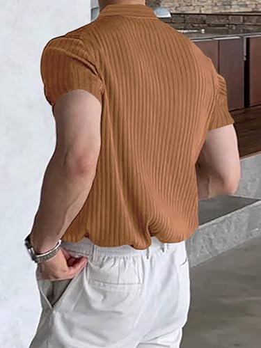 Image of Noble Monk Relax Fit |Textured| Lycra | Polo Neck T-Shirt
