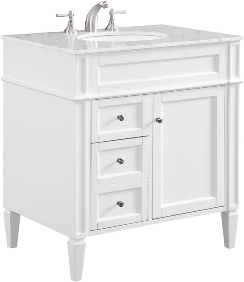 Elegant Decor VF-1024 Single Bathroom Vanity Set, 32", White