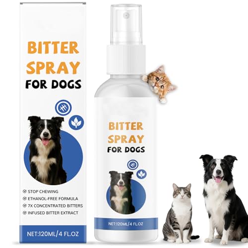 Stop Destructive Chewing with Bitter Apple Spray Stop Destructive Chewing Licking & Biting. Safe Effective Deterrent for Furniture Shoes Paws & Bandages. Ideal Pet Training Aid