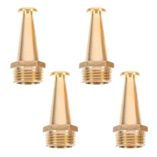 FRCOLOR Boquilla de Cobre para Manguera de 1/2 Pulgada, 4 Piezas, Accesorio de Riego para Jardín y Pulverización de Alta Presión, Boquilla para Limpieza Exterior y Lavado de Coches