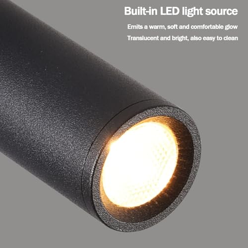 Aplique de pared LED redondo blanco con doble interruptor para dormitorio 3