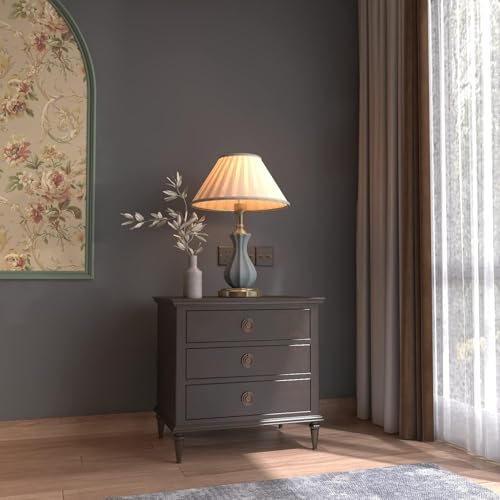 Image of Wallpaper Matte Solid Dark Gray Contact Paper Texture Self-Adhesive Peel and Stick Thick Removable Wallpaper for Bedroom Cabinets Livingroom 2 x 16 Feet