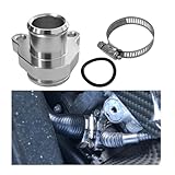 Dickno Aluminum Water Hose Fitting Kit, Car Engine Coolant Hose Fitting with Clamp, OEM 11537541992 11537544638, Hose Fitting Kit Replacement Compatible with 335i 335xi 135 330i 530xi (Silver)