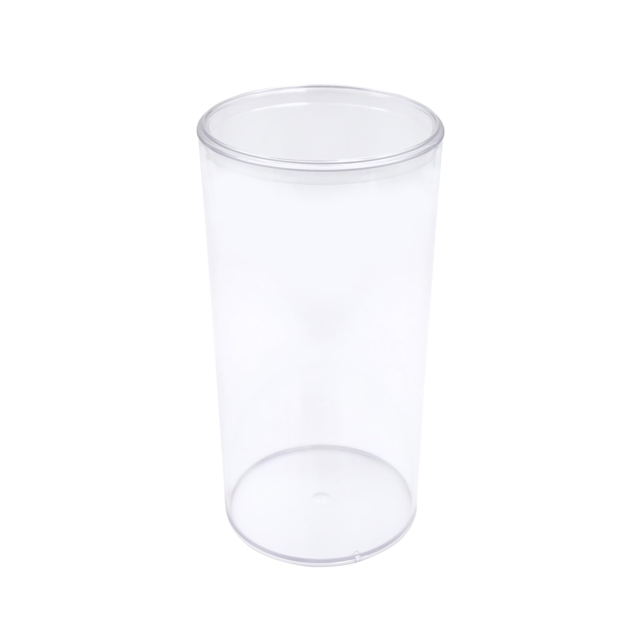 Set of 4 Acrylic Boxes with Lids, 4.25" Diameter x 8.5" Tall, Made in USA, Display Cases for Collectibles, Clear Containers for Organization and Storage