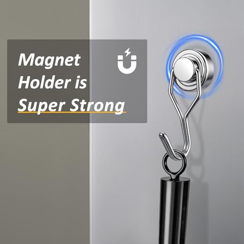 Image of Juome 6oz Stainless Steel Ice Scoop for Freezer with Magnetic Holder, Metal Ice Scoop for Ice Machine, Small Ice Cube Scooper for Freezer Bin for Ge Profile Opal 2.0 Nugget Ice Maker (Black)