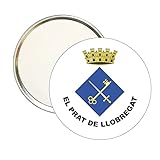 ESPEJO REDONDO ESCUDO HERALDICO EL PRAT DE LLOBREGAT BARCELONA