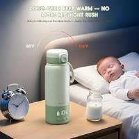 Portable Bottle Warmer for Travel, 2-Min Fast Heating Baby Bottle Warmer On The Go, 12.2 Ounces Portable Milk Warmer for Baby, Travel Bottle Warmer On the Go with Long-Lasting Keep Warm Function — image 9