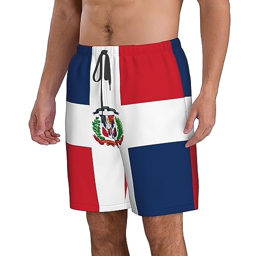 Mens Swim Trunks Dominican Republic Flag.png Beach Trunks Quick Dry Swim Shorts Swimwear Bathing Suits2
