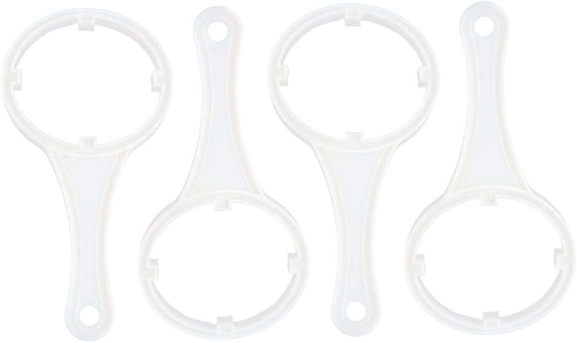 4pcs Plastic Filter Wrench for Water Purifier Durable Canister Spanner with Reinforced Grip Compatible with Standard Water Filter Systems Lightweight and Easy to Use