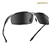 Men's Polarized Sunglasses, SAFWUTI Unbreakable Sports Polarized Sunglasses Driver Glasses Unbreakable Frame for Driving Cycling Running Fishing Golf - Metal Frame Al-Mg Glasses (Gunmetal)