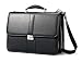 Samsonite Leather Flapover Briefcase, Black, One Size