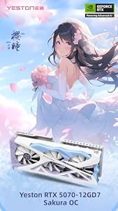 Yeston Sakura Nvidia GeForce RTX 5070 GDDR7 12G Gaming GPU Graphics Card — photo 2 of 6