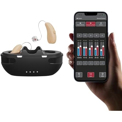 VODESON Advanced Bluetooth Hearing Aids for Seniors - Rechargeable and Noise Cancelling, Smart App Control, Ideal for Mild to Moderate Hearing Loss, OTC Digital Devices with 3 Scene Modes Cover