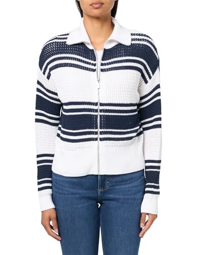 Image of NIC+Zoe Women's Mixed Stripe Zip Front Sweater Jacket
