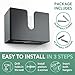 NATURE SUPPLIES Bamboo Paper Towel Dispenser with Removable Top Tray for Bathroom and Kitchen, Wall Mount and Countertop Multifold, C-Fold, Z-Fold, Tri-Fold Hand Towel Holder for Commercial Use, Black