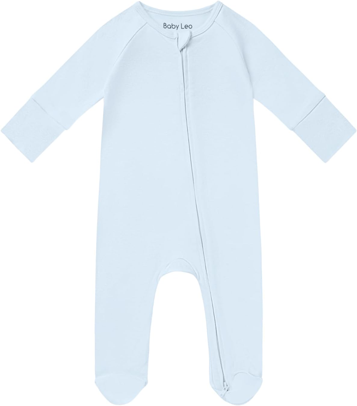 Baby Leo Unisex Pajama – Double Zipper 100% Cotton Long Sleeve Footie Pj