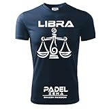 zena padel t-shirt uomo | dry fit | elasticizzato e traspirante | made in italy | zodiac bilancia (it, testo, xxl, regular, regular, navy)