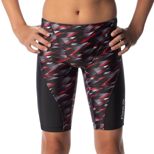 Flow Splice Jammer Swimsuits - Swim Jammers for Swimming in Boys Size 21 to 32 (Flash 26)