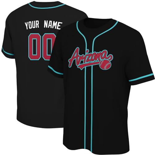 ANTKING Arizona T-Shirt Crewneck Short Sleeve Jersey Style Custom Name Number for Men