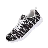 JoyLamoria Running Shoes Decor Sport Shoes Mesh Sneakers Non Slip Sport Shoes for Women, Musical Note Dachshund