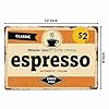 AOYEGO Espresso Tin Sign,Classic Italian Coffee Vintage Metal Tin Signs for Cafes Bars Pubs Shop Wall Decorative Funny Retro Signs for Men Women 8x12 Inch