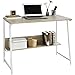 Scrivania SoBuy Con Ripiani E Porta PC – Tavolo Computer 102x49x117 Cm, Bianco, Capacità 50 Kg