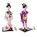 P Prettyia 2pcs Poupée Japonaise Geisha Kimono Artisanat Kawaii Décoration Salon Voiture Chambre