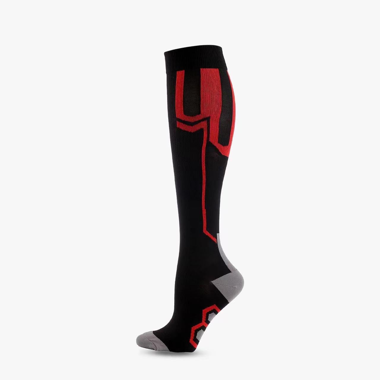 2 Pcs Women Men Stretch Cushioned Comfort Outdoor Workout Cycling Skating Knee High Long Pressure Socks