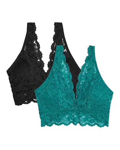 Image of Smart & Sexy Women's Signature Lace Deep V Neck Wireless Bralettes