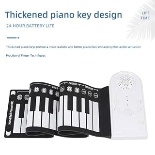 Clavier de piano enroulable à 49 touches, portable et rechargeable, clavier de piano électronique pliable, clavier en silicone souple, cadeau idéal pour les débutants - Les Beatles, Paul McCartney, John Lennon, RIngo Starr, George Harrison Clavier de piano enroulable à 49 touches, portable et rechargeable, clavier de piano électronique pliable, clavier en silicone souple, cadeau idéal pour les débutants – Image 5