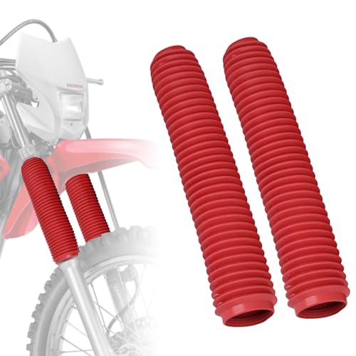 NACORE Motorcycle Fork Cover Boots for Dirt Bikes, Ruby Red