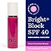 Bright+Block SPF 40 Sheer Mineral Sunscreen – Lightweight, Sheer & Water Resistant Mineral Sunblock for Sensitive, Acne-Prone & All Skin Types – Dermatologist-Developed | 2.1 fl oz.