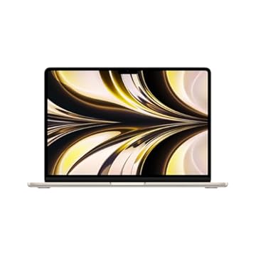 Apple 2022 notebook MacBook Air (de 13 polegadas, Processador M2 da Apple com CPU 8-core e GPU 10-core, 16GB Memória) Luz das estrelas