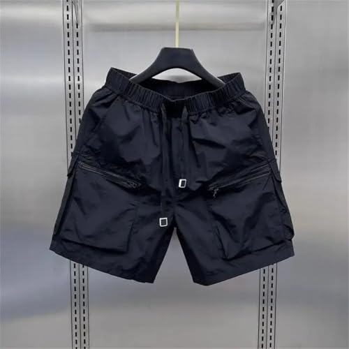 Short cargo taille haute extensible avec cordon de serrage solide et coupe ample - 3